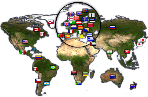 World Map Denmark